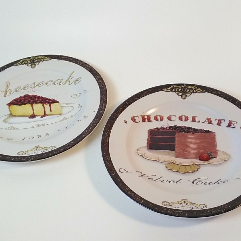 Sakura dessert/souvenir plates set of two